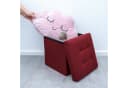 Intirilife Sitzhocker mit Stauraum 30x30x30 cm Granat Rot Bild 5