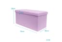 Intirilife Sitzhocker Rosa mit Stauraum und Deckel Bild 1