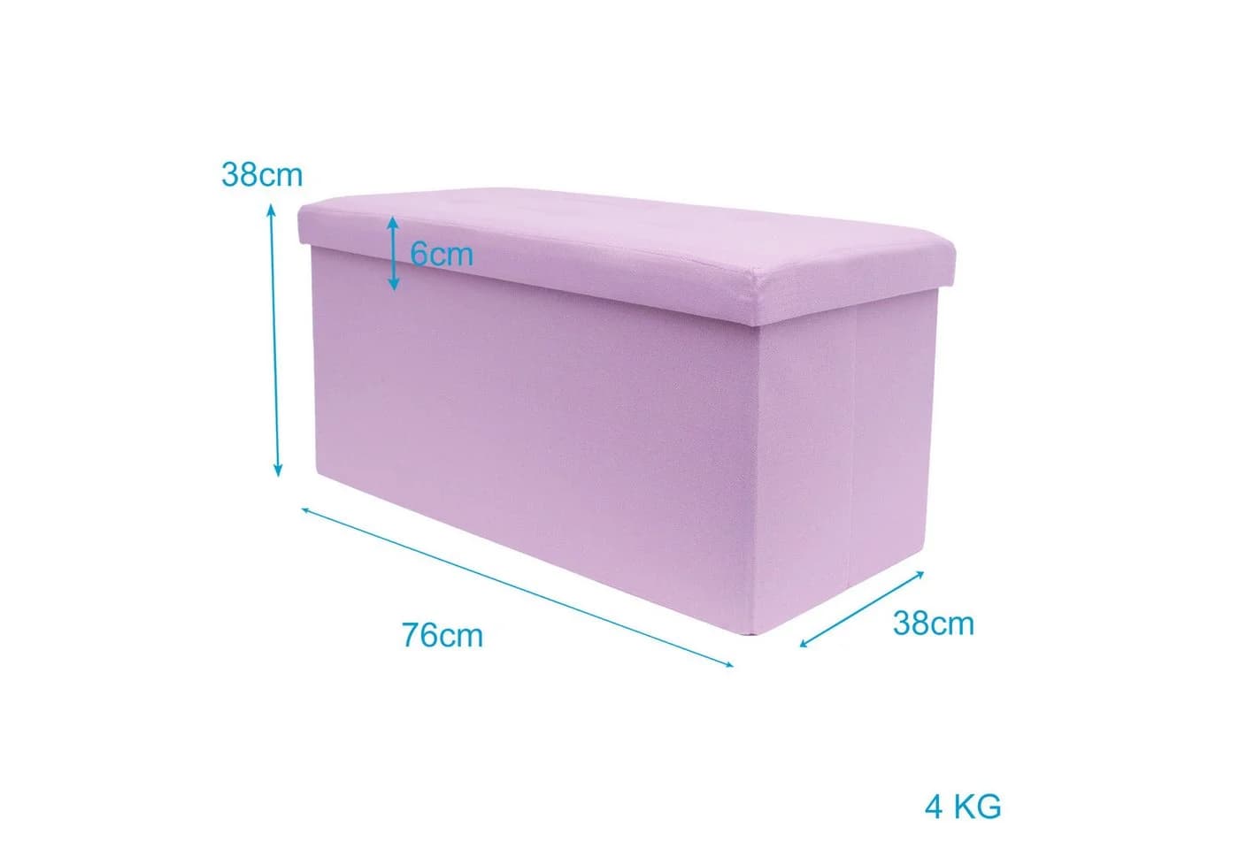 Intirilife Sitzhocker Rosa mit Stauraum und Deckel