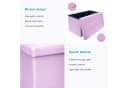 Intirilife Sitzhocker Rosa mit Stauraum und Deckel Bild 3