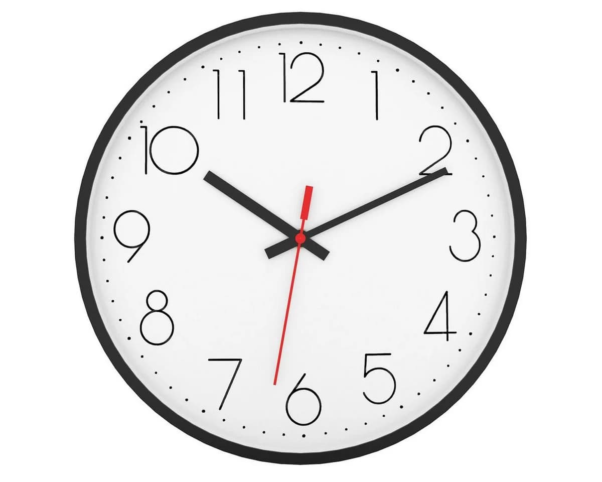Intirilife Wanduhr Schwarz-Weiß Lautlos Quarzuhr - Bild 2