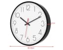 Intirilife Wanduhr Schwarz-Weiß Lautlos Quarzuhr Bild 3