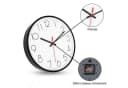 Intirilife Wanduhr Schwarz-Weiß Lautlos Quarzuhr Bild 4