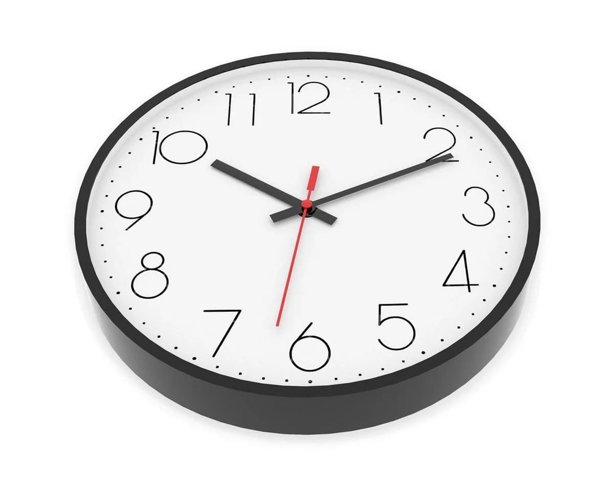 Intirilife Wanduhr Schwarz-Weiß Lautlos Quarzuhr - Bild 5