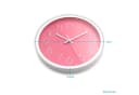 Intirilife Wanduhr Lautlos Weiß/Rosa Modernes Quarzwerk Bild 1