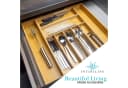 Intirilife Besteckkasten Organizer Bambus 8 Fächer Ausziehbar Braun Bild 1