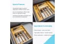 Intirilife Besteckkasten Organizer Bambus 8 Fächer Ausziehbar Braun Bild 5