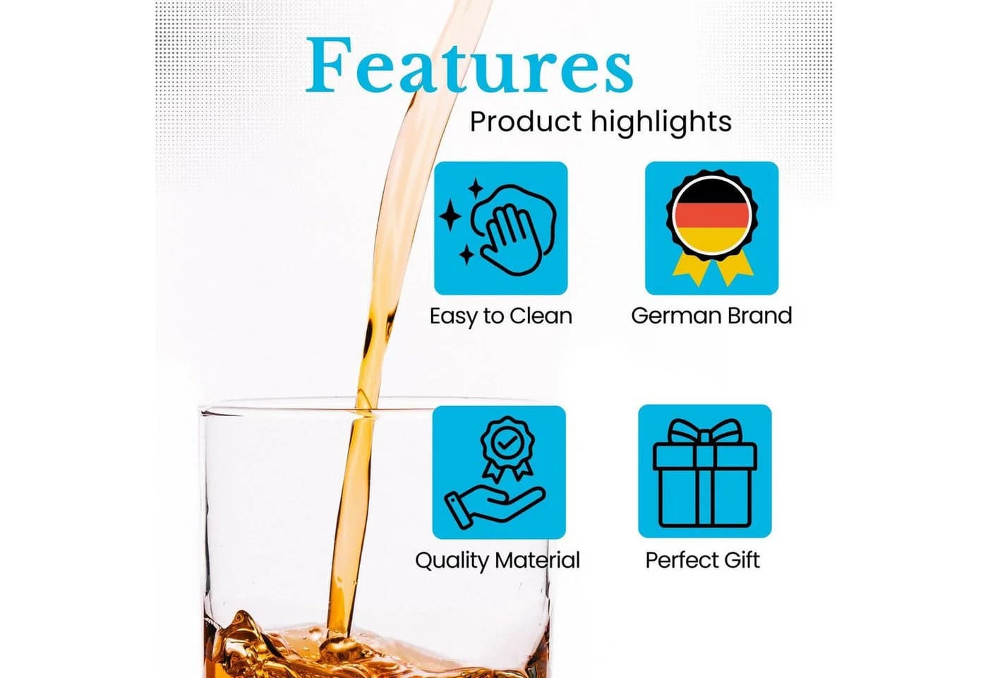 Intirilife Whiskey Karaffe 800 ml Kristallglas - Bild 3