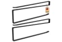 Intirilife Küchenrollenhalter 2er Set Schwarz Z-Form Steckhalterung Bild 2