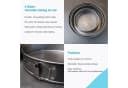 Intirilife 4-teiliges Springform-Set Grau Karbonstahl Bild 5