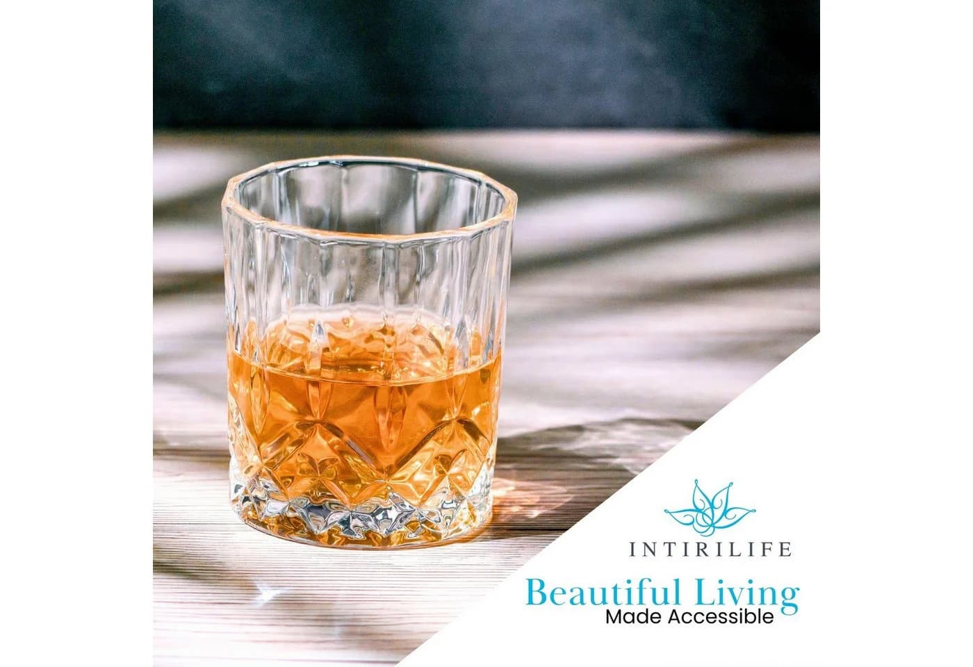 Intirilife Kristallglas-Set 6-tlg. 200ml Whiskey Gläser