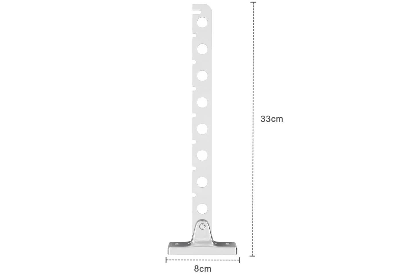 Intirilife Kleiderhaken 2-St. 2x klappbare Kleiderstange Silber 30cm Länge