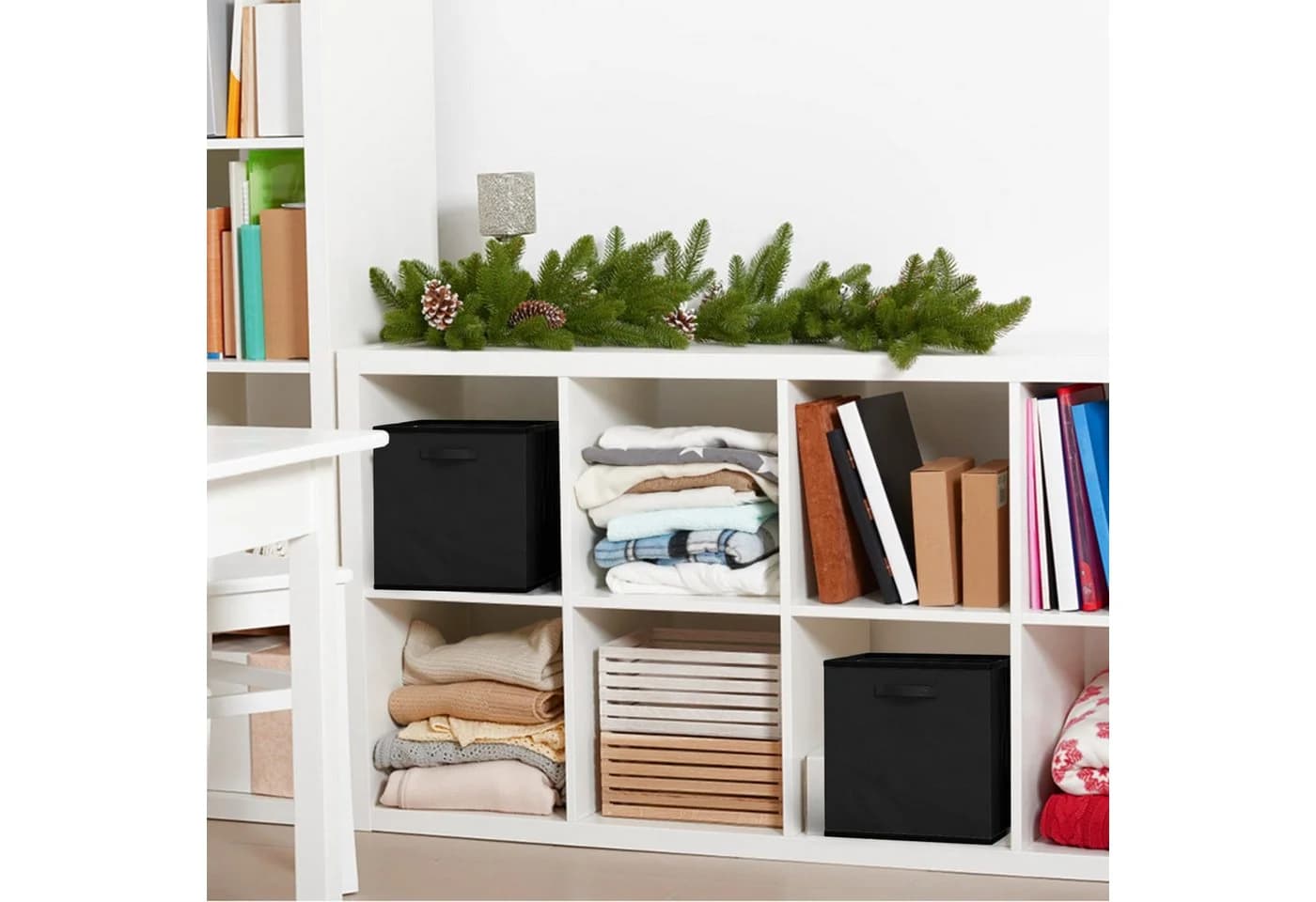 Intirilife Aufbewahrungsbox 6er Set Faltbar Schwarz - Bild 5