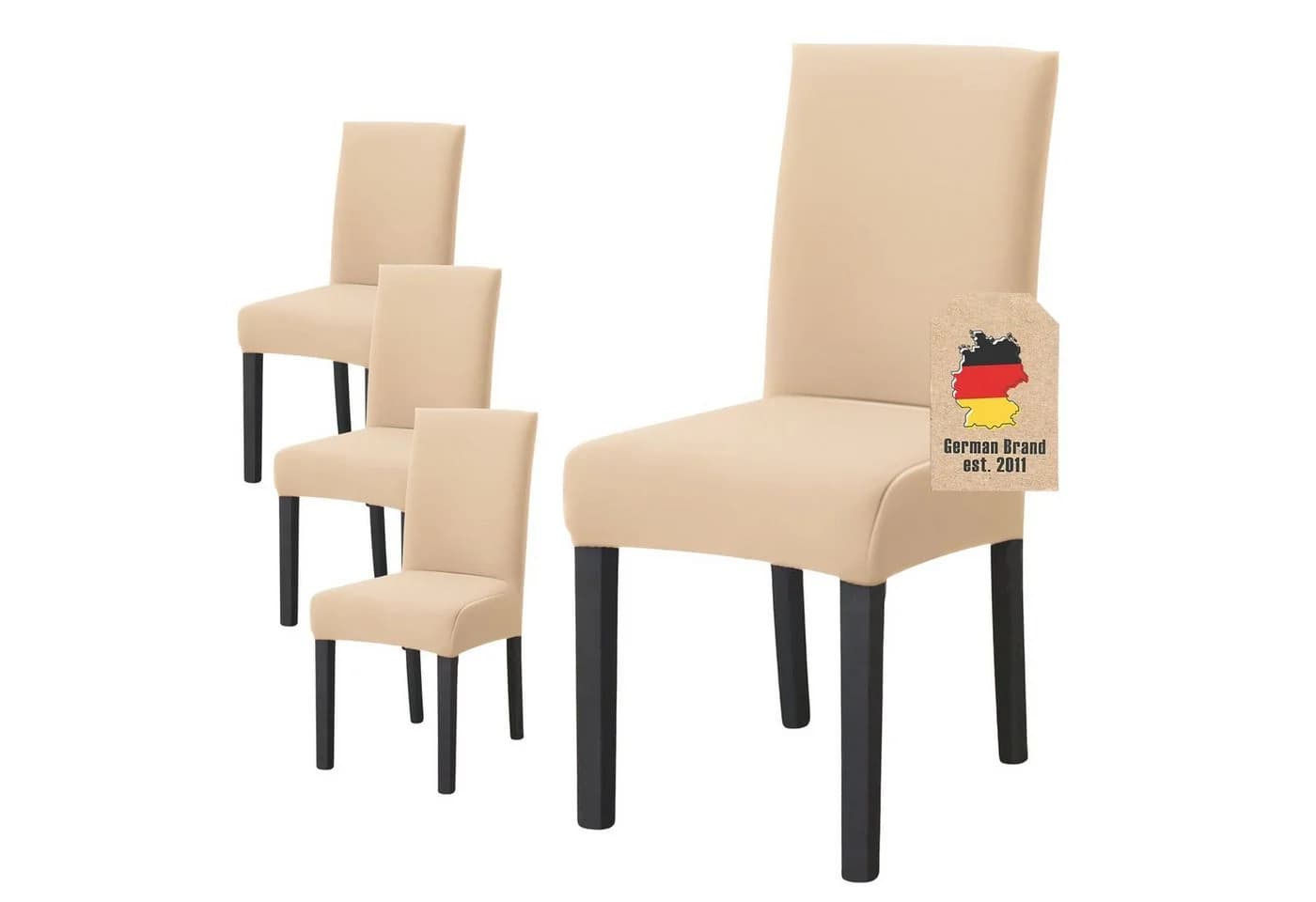 Intirilife Stuhlhusse Beige Elastisch 38-45 cm - Bild 2