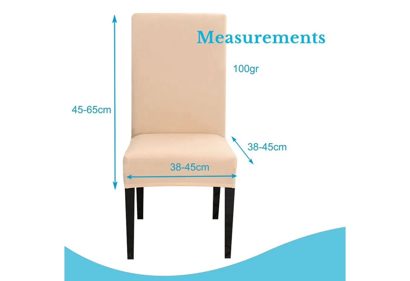 Intirilife Stuhlhusse Beige Elastisch 38-45 cm - Bild 5