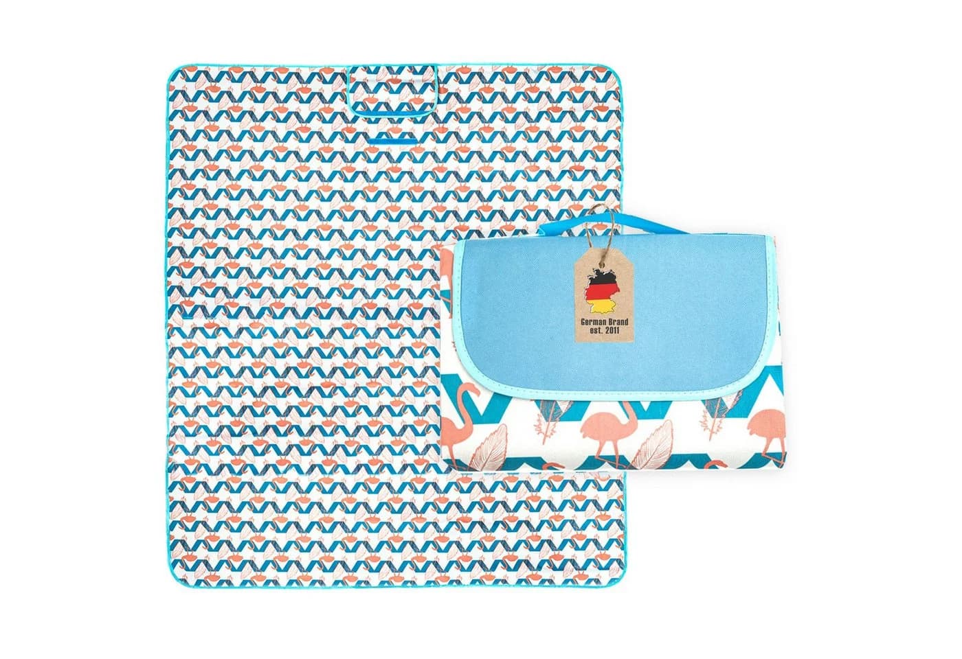 Intirilife Picknickdecke Flamingo Design Wasserdicht Faltbar - Bild 2