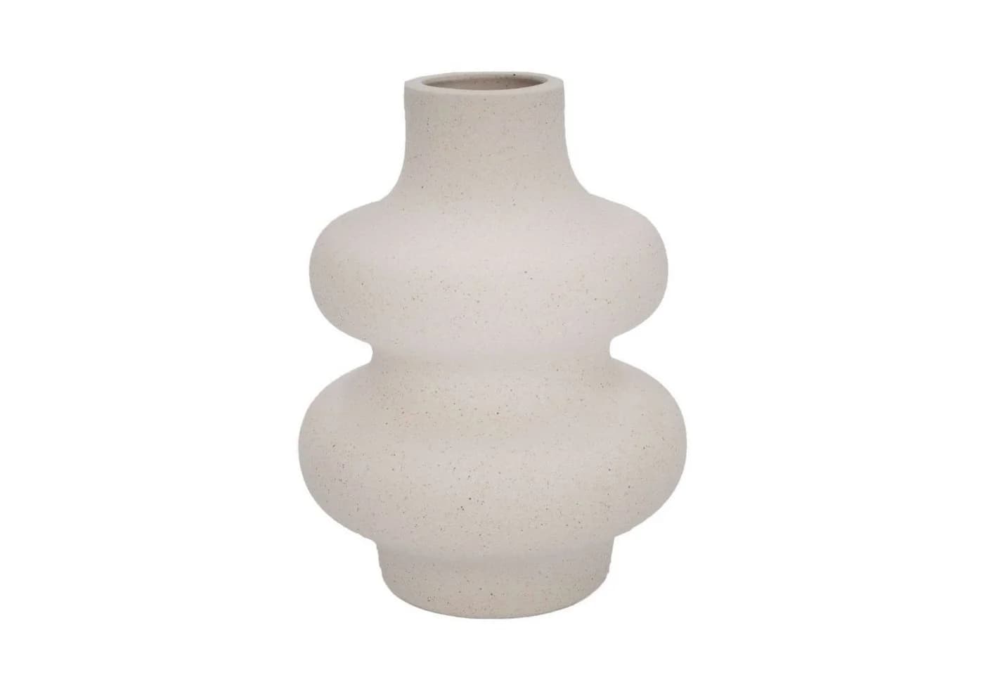 Intirilife Keramikvase Creme Weiß Spiraldesign 11.5 x 15.5 cm - Bild 2