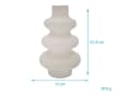 Intirilife Dekovase Keramik Creme Weiß Spiraldesign Bild 1
