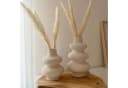 Intirilife Dekovase Keramik Creme Weiß Spiraldesign Bild 5