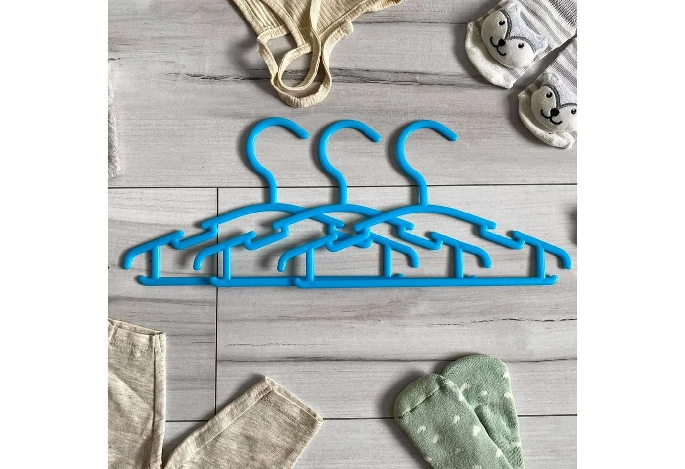 Intirilife Kinderkleiderbügel 10er Set Blau Kunststoff - Bild 5