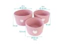 Intirilife Aufbewahrungskorb Set 3-tlg. Rosa Baumwollstrick Bild 1