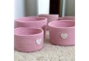 Intirilife Aufbewahrungskorb Set 3-tlg. Rosa Baumwollstrick Bild 5
