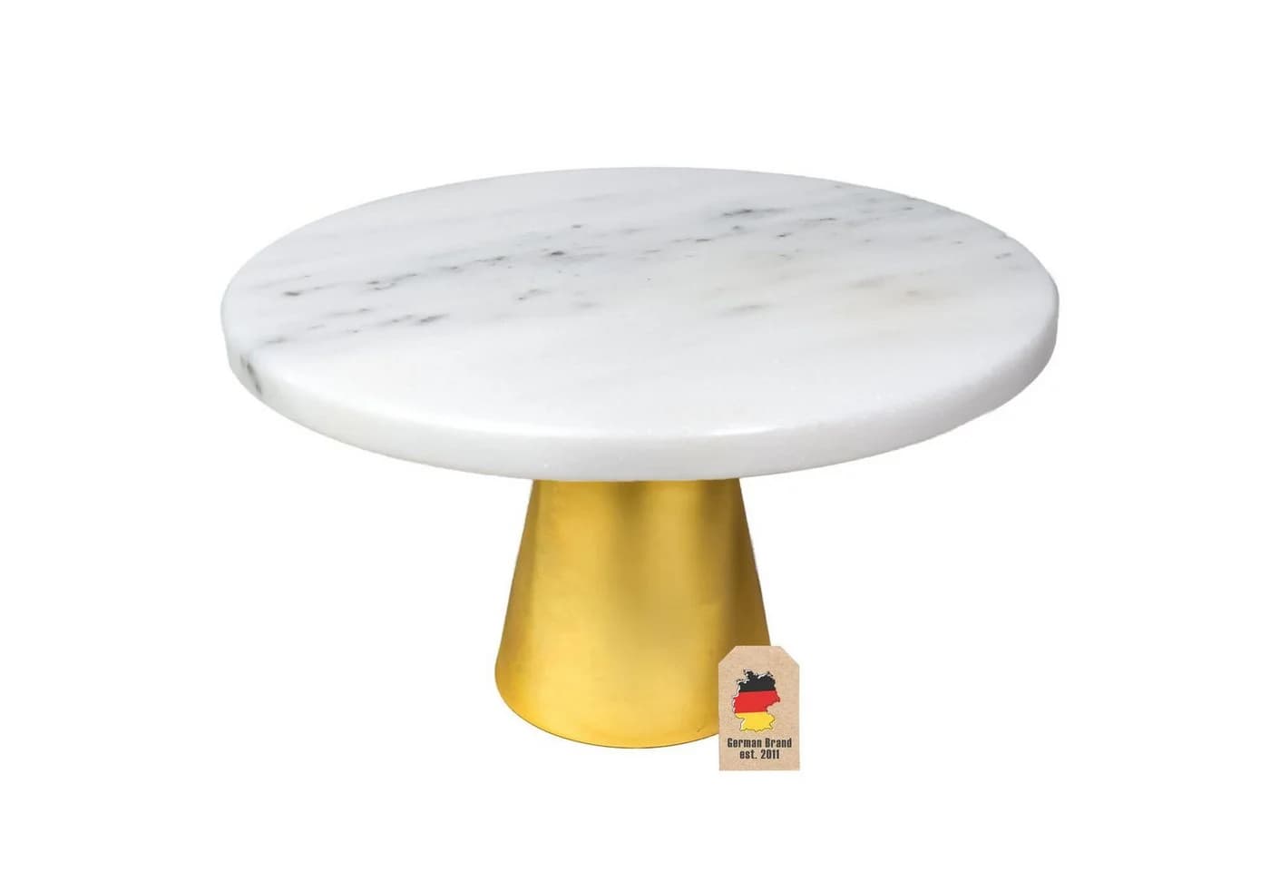 Intirilife Kuchenplatte Marmor mit goldenem Standfuß - Bild 2