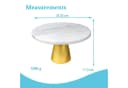 Intirilife Kuchenplatte Marmor mit goldenem Standfuß Bild 4
