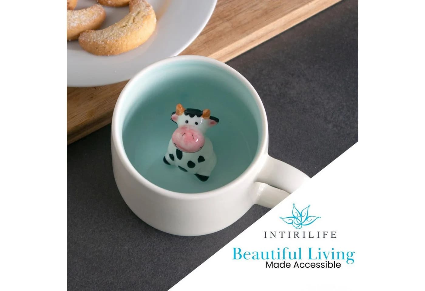 Intirilife 3D Tasse Keramik Kaffee Tee Becher Cartoon Geschenk