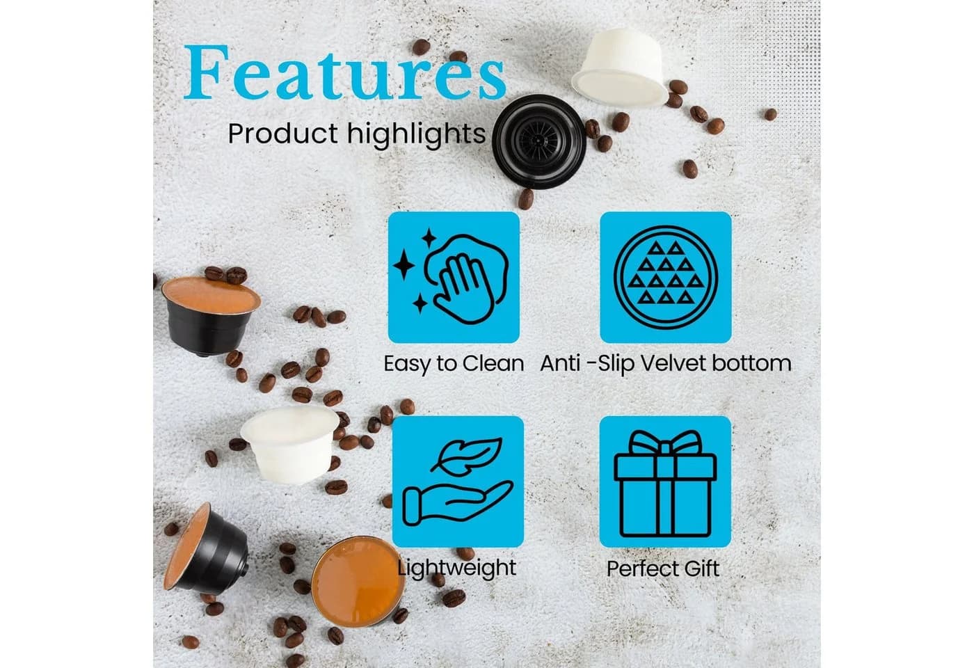 Intirilife Kapselhalter Schwarz 360° drehbar für Dolce Gusto - Bild 3