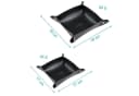 Intirilife Dekoschale Set 2 St. Taschenleerer Schwarz Kunstleder Bild 1