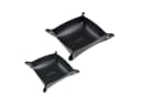 Intirilife Dekoschale Set 2 St. Taschenleerer Schwarz Kunstleder Bild 2