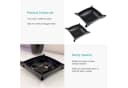 Intirilife Dekoschale Set 2 St. Taschenleerer Schwarz Kunstleder Bild 3
