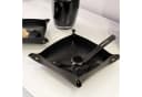 Intirilife Dekoschale Set 2 St. Taschenleerer Schwarz Kunstleder Bild 4