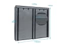 Intirilife Faltschrank Grau Vlies Kleiderschrank mit 12 Fächern Bild 1