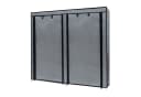 Intirilife Faltschrank Grau Vlies Kleiderschrank mit 12 Fächern Bild 2