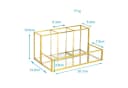 Intirilife Make-Up Organizer Glas Goldrand Spiegelboden Bild 1