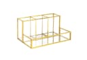 Intirilife Make-Up Organizer Glas Goldrand Spiegelboden Bild 2