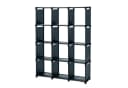 Intirilife Steckregal Schwarz 12 Fächer Modular Bild 2