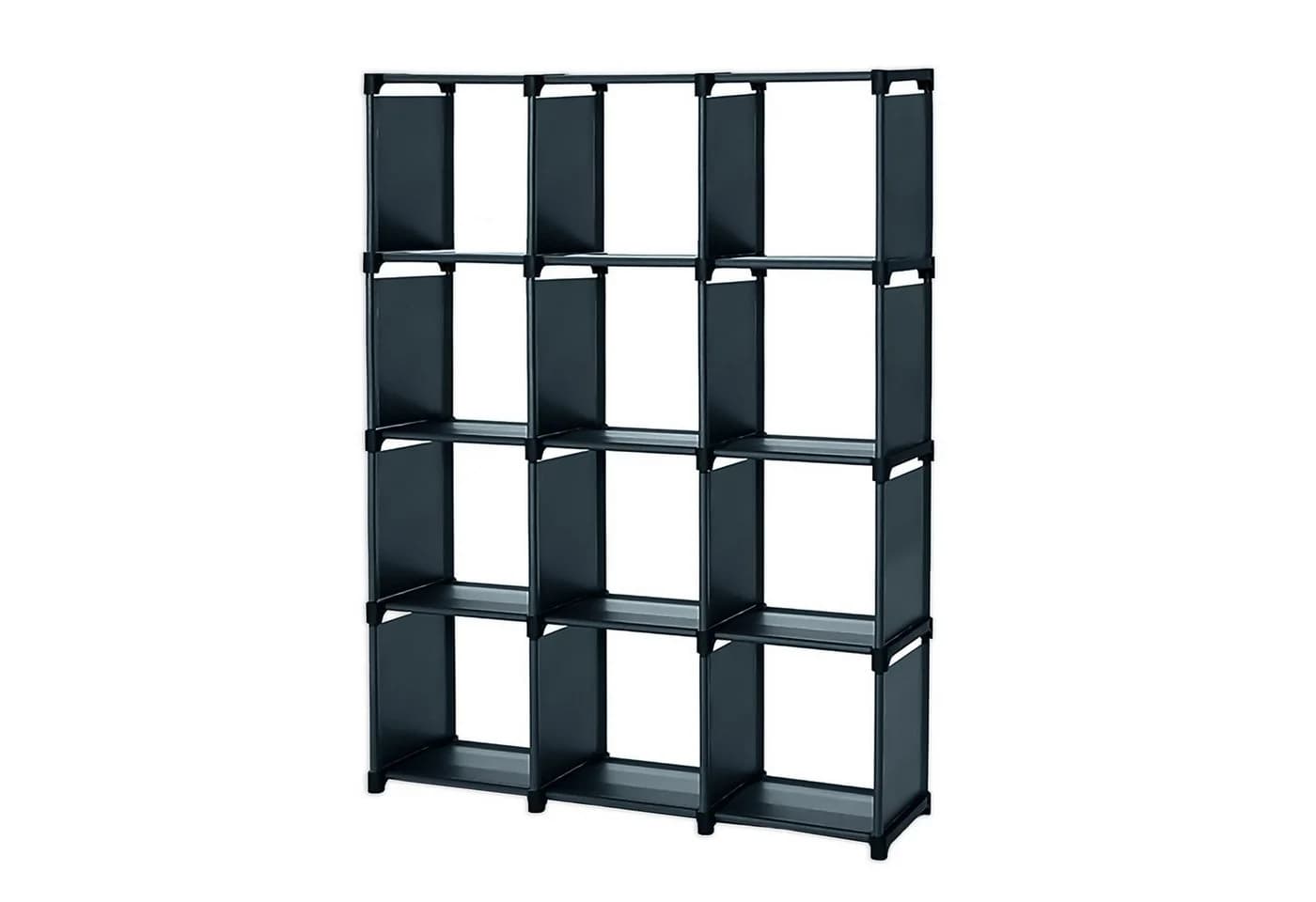Intirilife Steckregal Schwarz 12 Fächer Modular - Bild 2