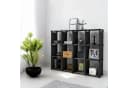 Intirilife Steckregal Schwarz 12 Fächer Modular Bild 4