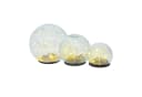 Intirilife LED Dekolicht 3er Set Glaskugel warmweiß Bild 2