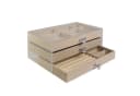 Intirilife Schmuckkasten Beige mit 3 Schubladen und transparenten Deckeln Bild 2