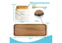Intirilife Zuckerdose Set 3-tlg. Keramik Weiß Gold mit Holzdeckel Bild 4