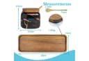 Intirilife Zuckerdose Set 3-tlg. Keramik Schwarz Gold mit Holzdeckel Bild 4