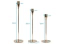 Intirilife Kerzenständer Set 3-tlg. Metall Roségold Bild 1