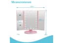 Intirilife Schminkspiegel mit LED-Beleuchtung und 3-fach Vergrößerung Pink Bild 4