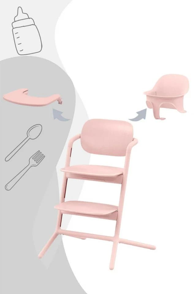 Cybex Lemo 2.0 3in1 Hochstuhl Set mit Babyset Rosa - Bild 2