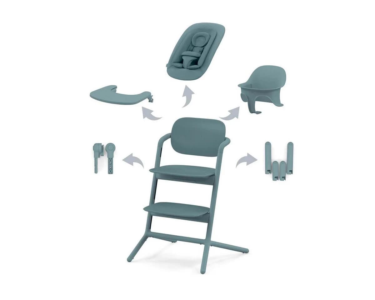 Cybex Lemo 4in1 Hochstuhl Set Blau mit Bouncer Nest - Bild 2
