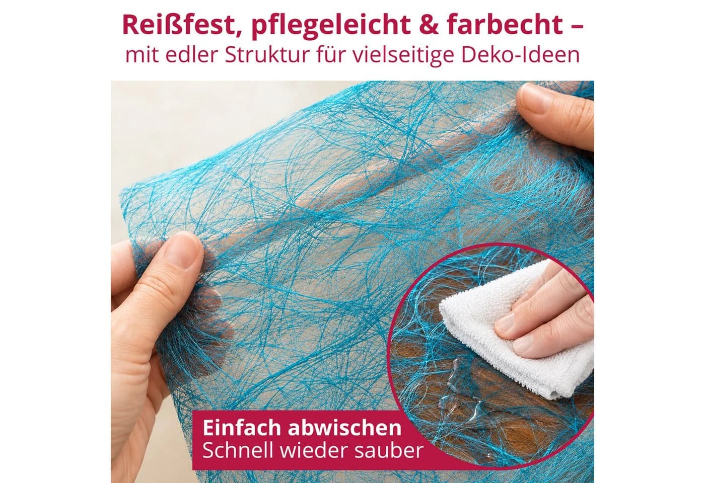 DecoHomeTextil Tischläufer Deco Netz 30cm Breite Petrol/Türkis - Bild 3